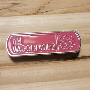 "I'm Vaccinated" Pink Pin